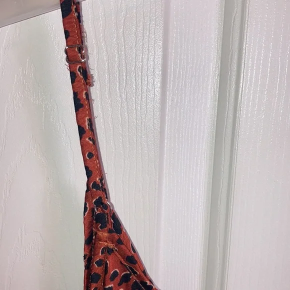 Tan top Entro size large brown leopard print adjustable straps - Picture 5 of 5